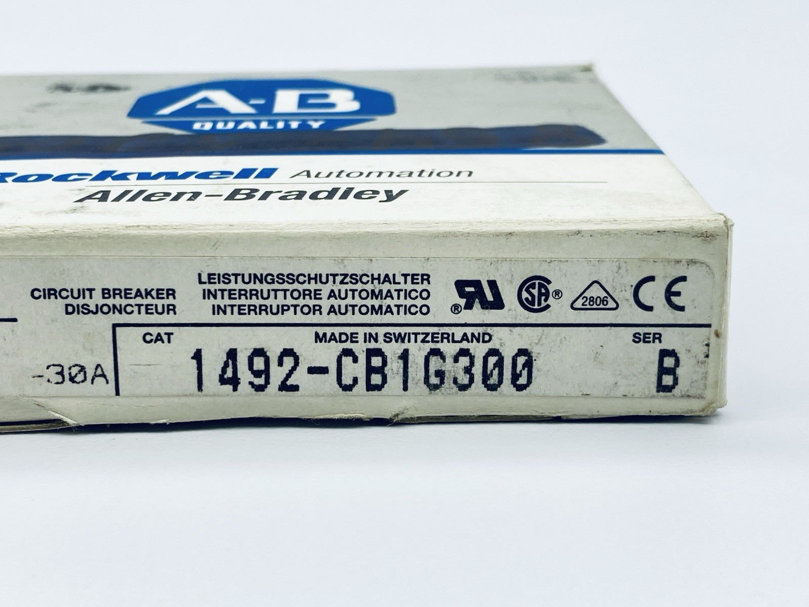 ALLEN BRADLEY 1492-CB1G300 Circuit Breaker/ Manual Motor Controller Ser B 30A
