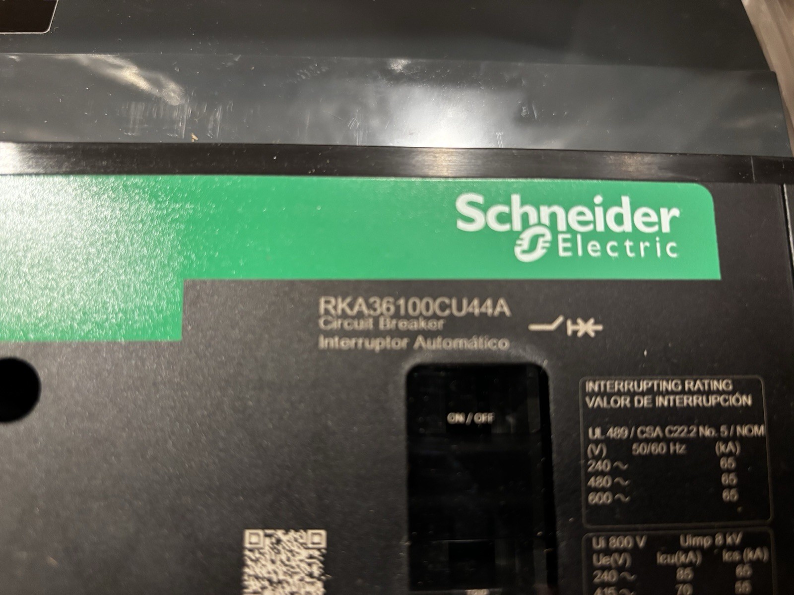Square D RKA36100CU44A Breaker 1000A 3P 600V New