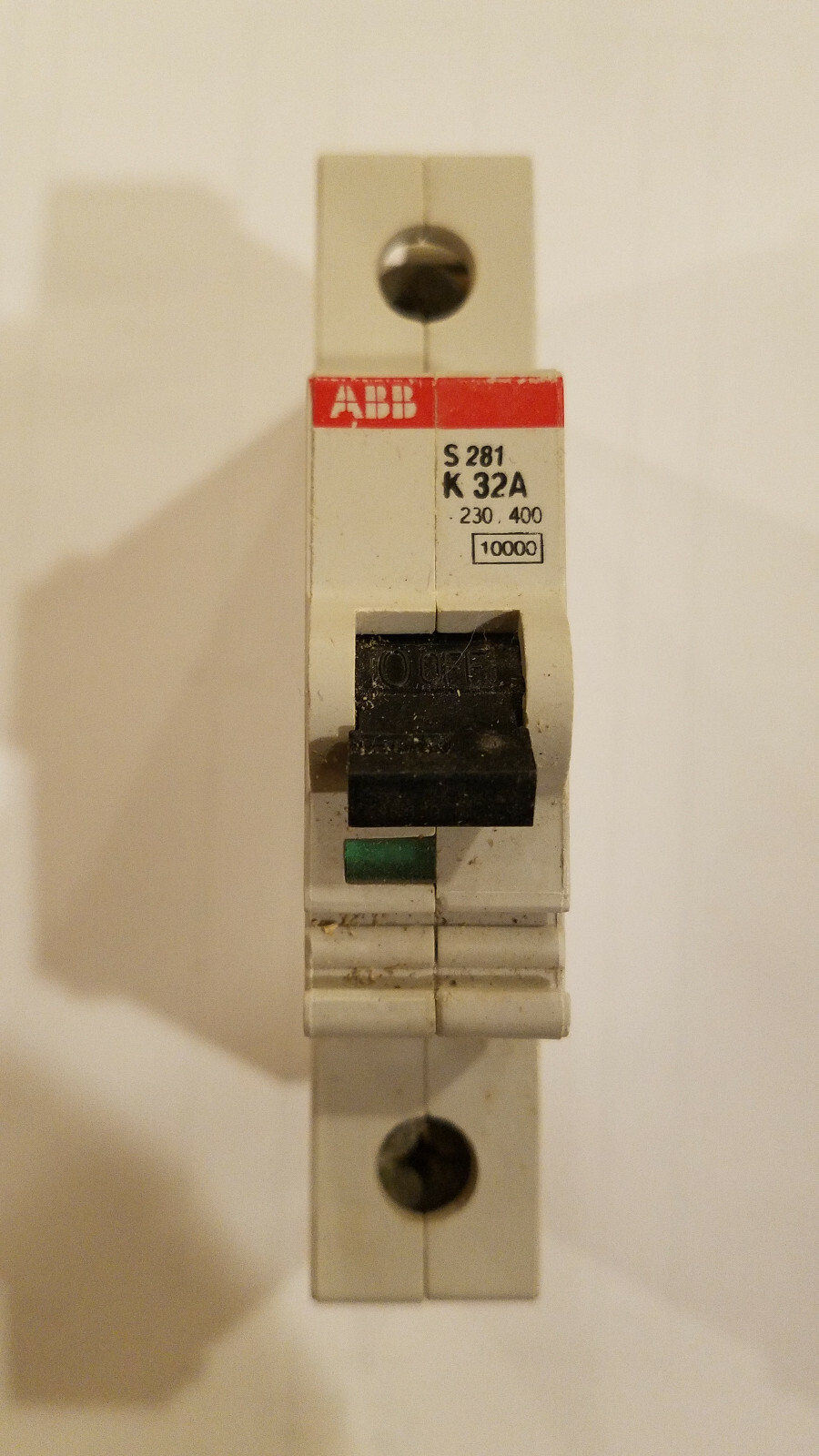 ABB Circuit Breaker, S 281-K 32 GH S281 0001 R0537, 32A, K Curve (New Old Stock)