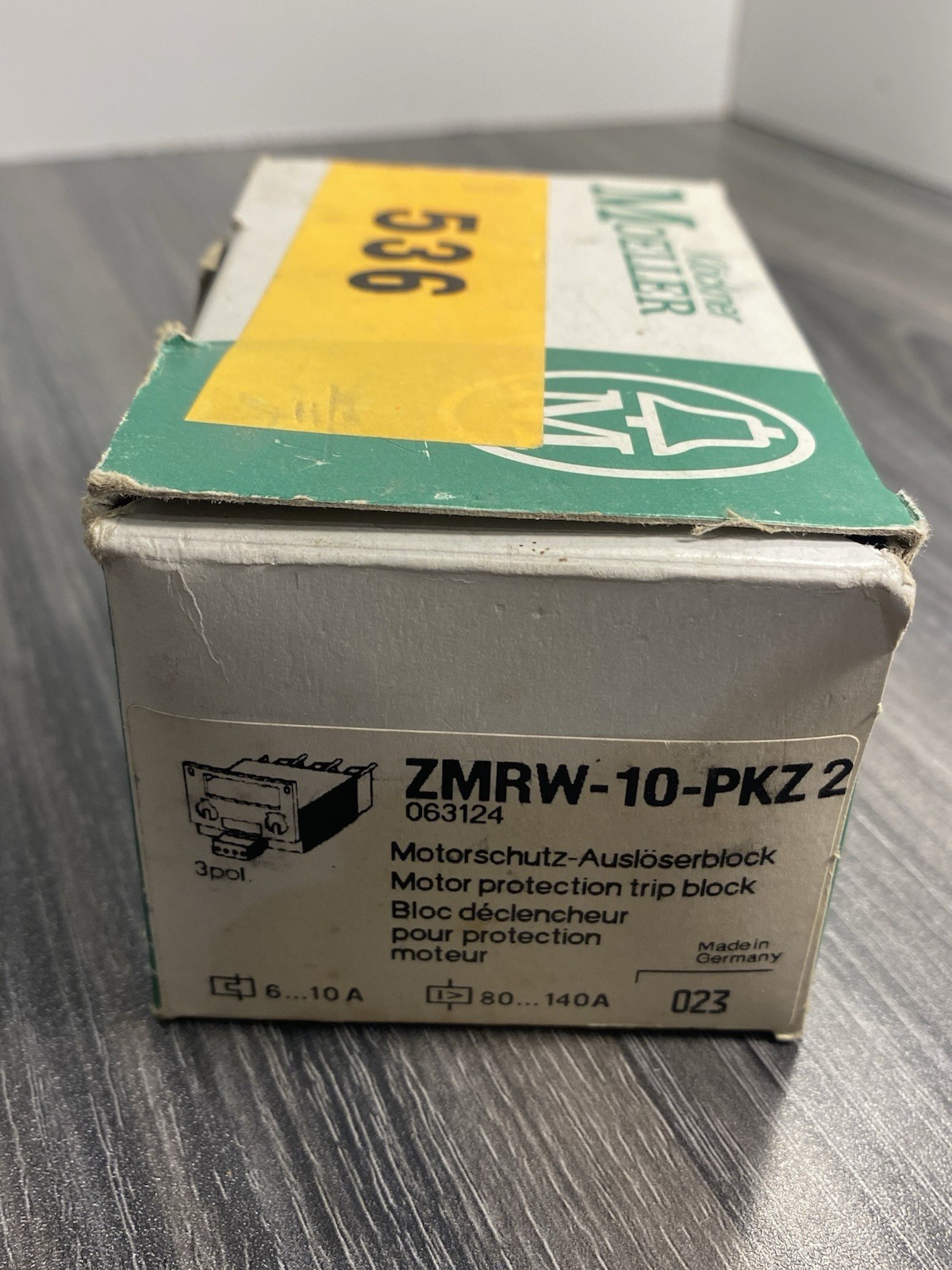NOS Moeller ZM-10-PKZ2 Thermal Overload Trip Module 6-10A ZM (RW) – 10-PKZ2