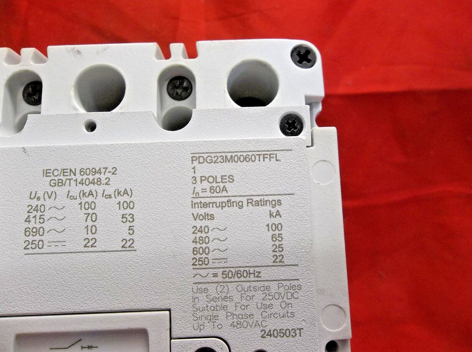 EATON PDG23M0060TFFL circuit breaker 375B3
