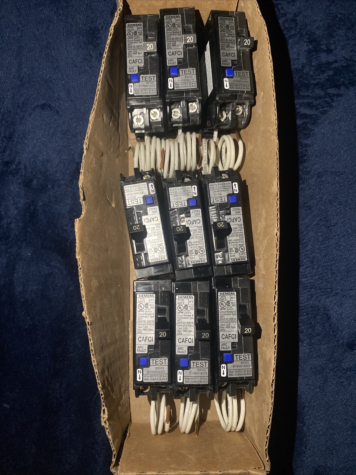 Siemens QA120AFC 20-Amp Single Pole 120V Plug-On Combination AFCI Breaker QAF2
