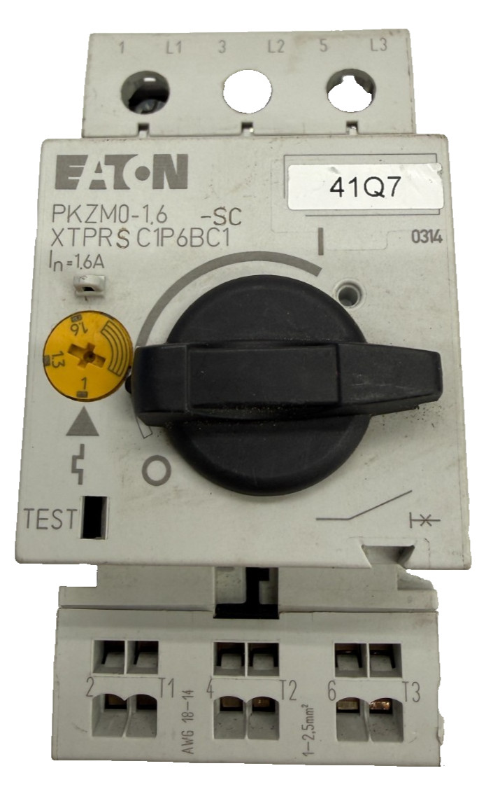 Lot of 7x EATON PKZM0-1,6-SC 1.6A Motor Protector Breaker 265350