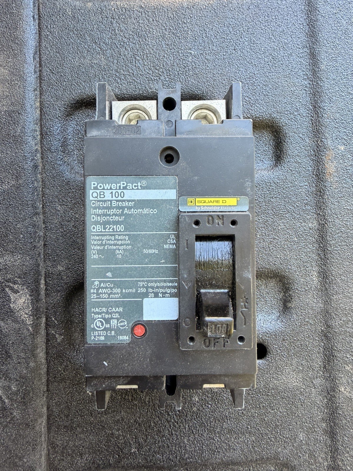 Square D 2 Pole Circuit Breaker – 100Amp (QBL22100)