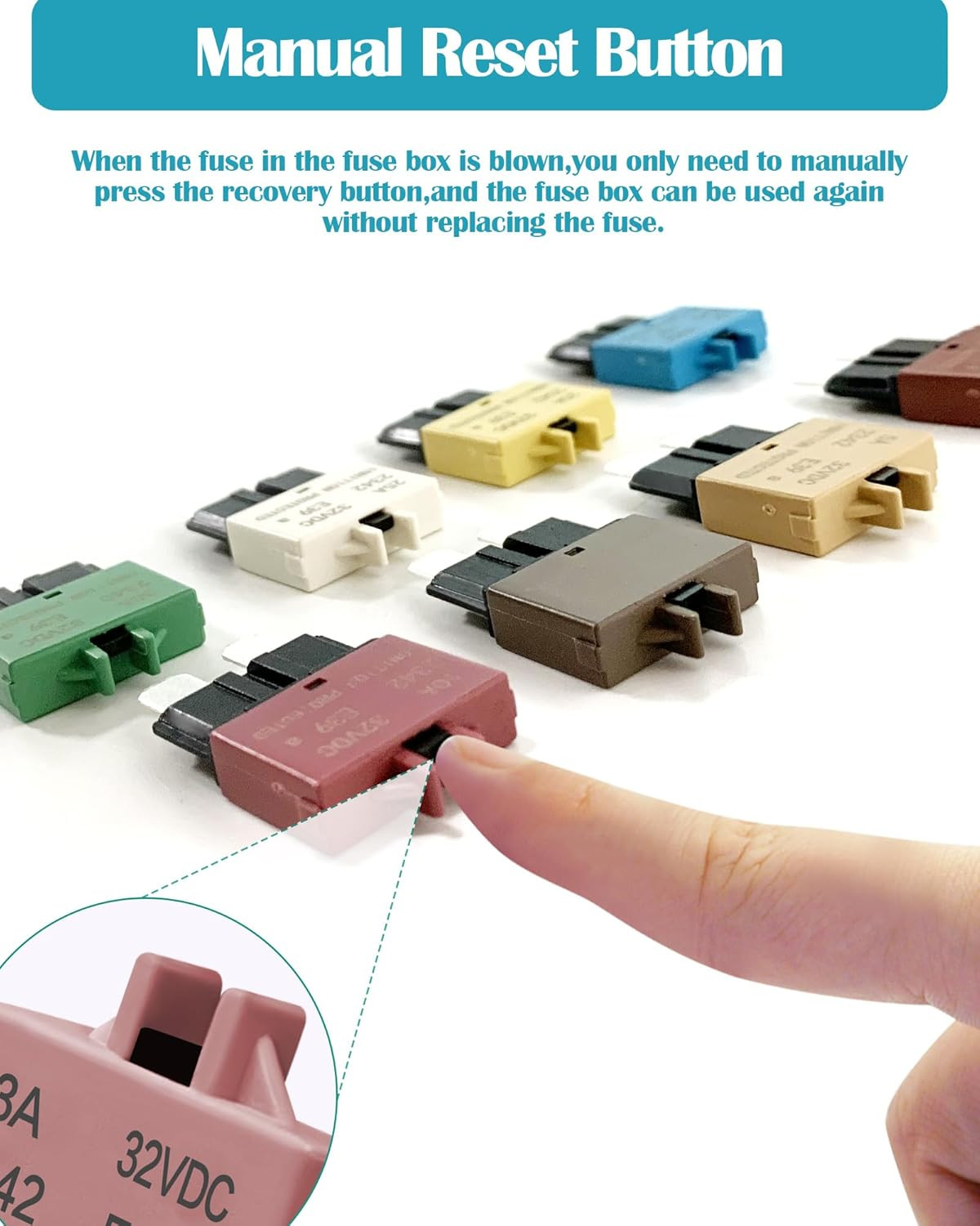 Automotive Low Profile ATC ATO Fuse Car Resettable 3A 5A 7.5A 10A 15A 20A 25A 30