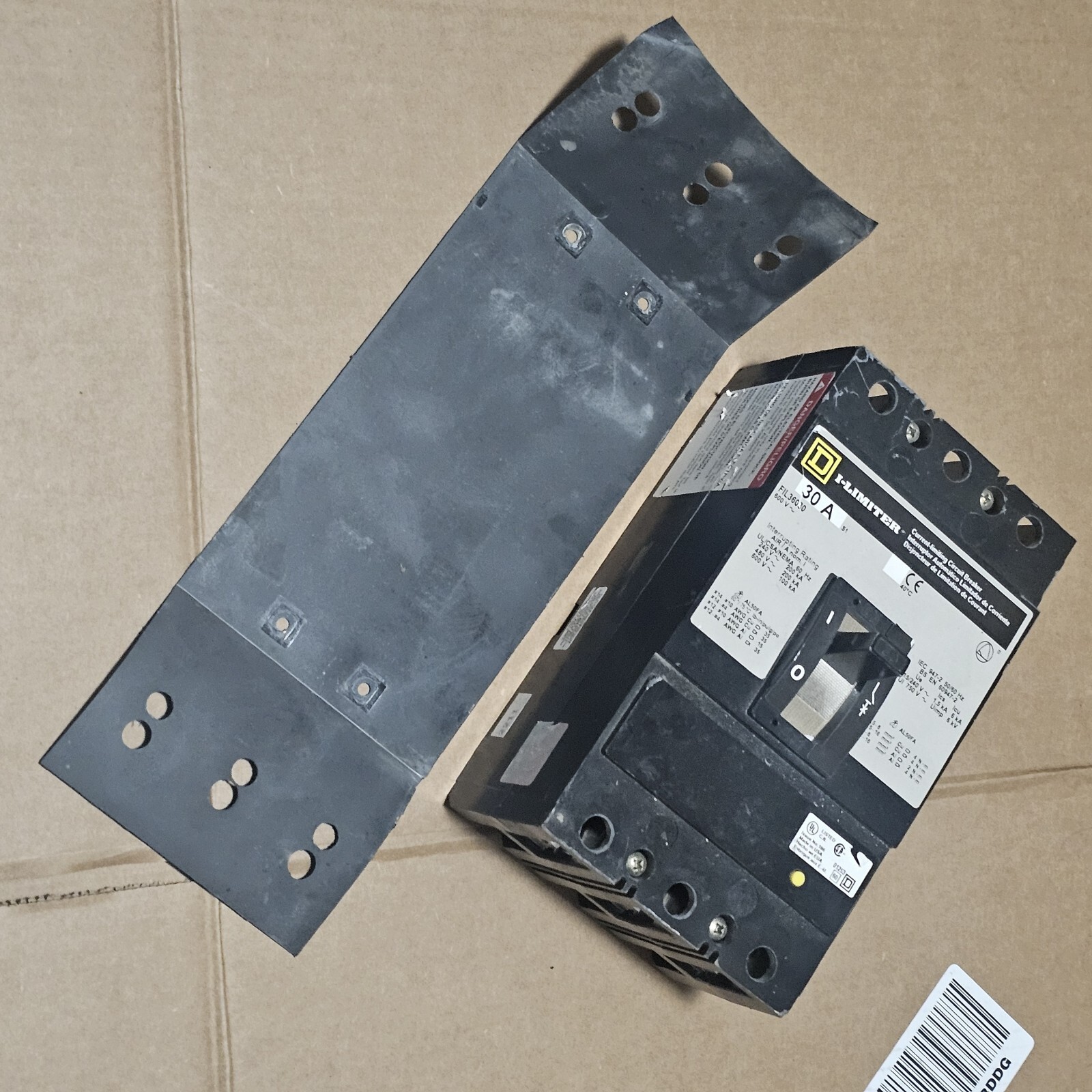 Square D FIL36030 30A I-Limiter Circuit Breaker 600V 3 Pole Square D -USED