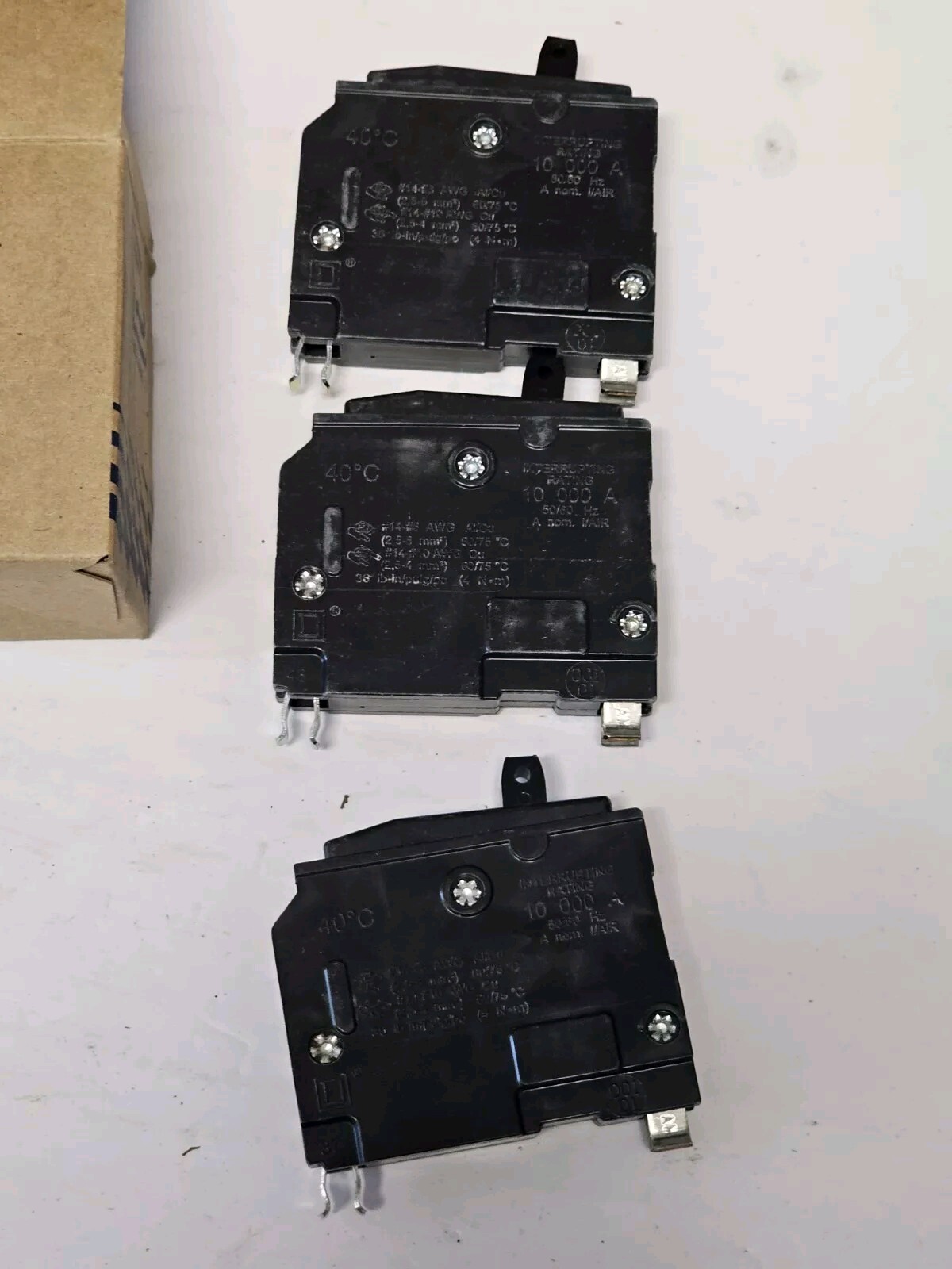 3x Square D QO120 20 Amp 1 Pole 120/240V QO New Style Trip Window Yellow D