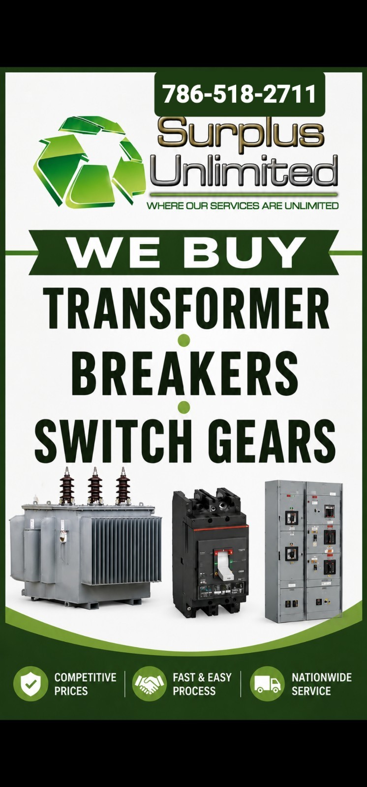Buyer Of Switch Gears, Breakers, Transformers Etc