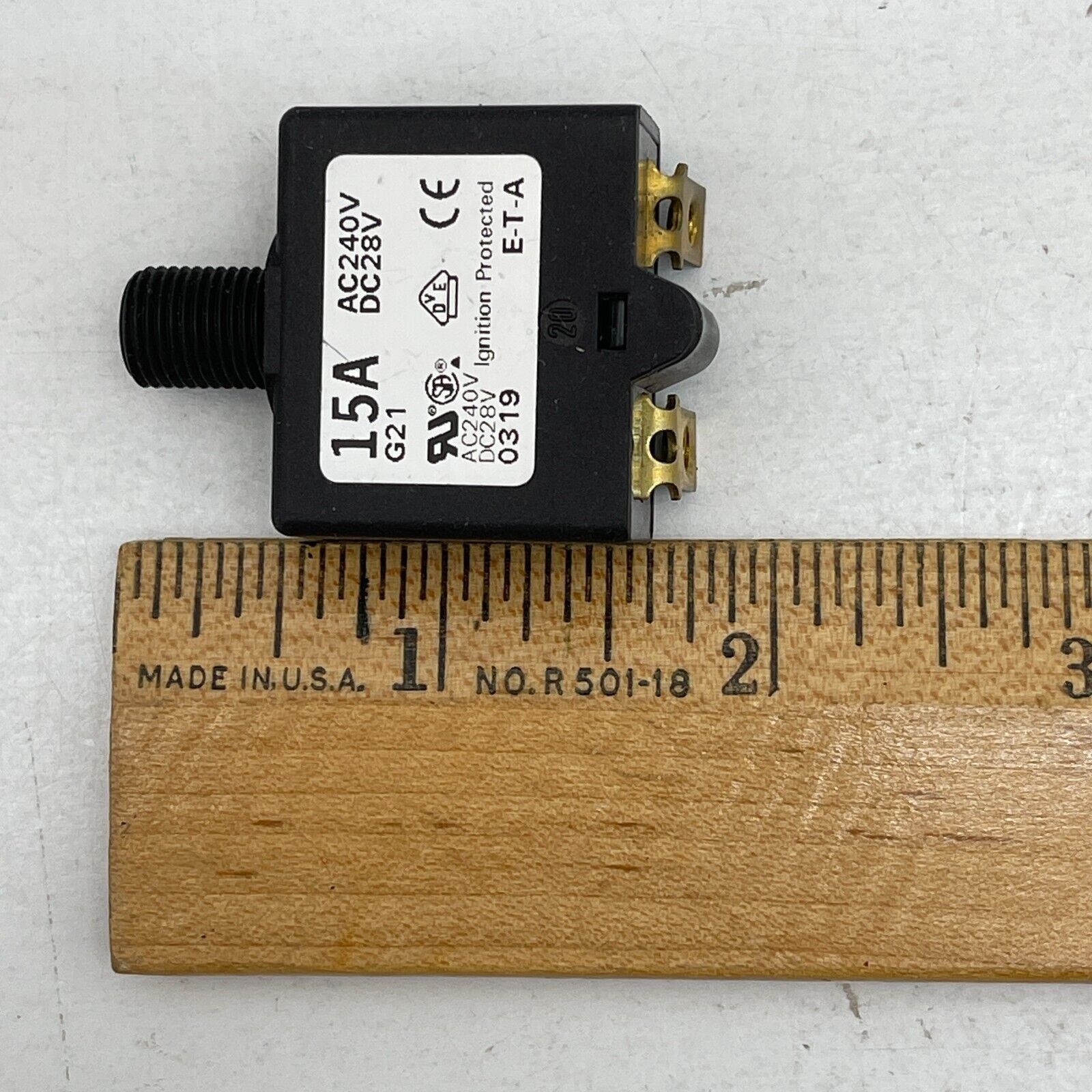 ETA G21-15A Thermal Circuit Breaker 15 A, 240 VAC 28 DVC – Pack of 5