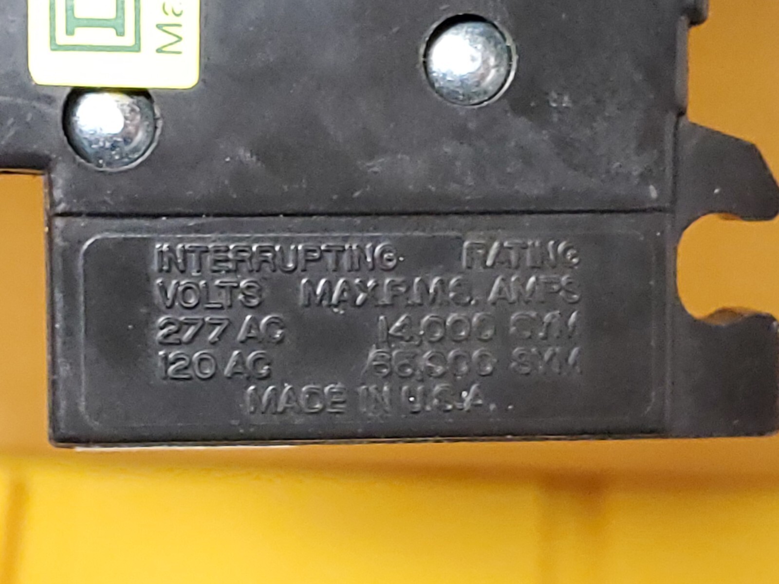 Square D EHB14020 Bolt On Circuit Breaker 20A 1P 277V Type EHB-4 20 Amp 1 Pole