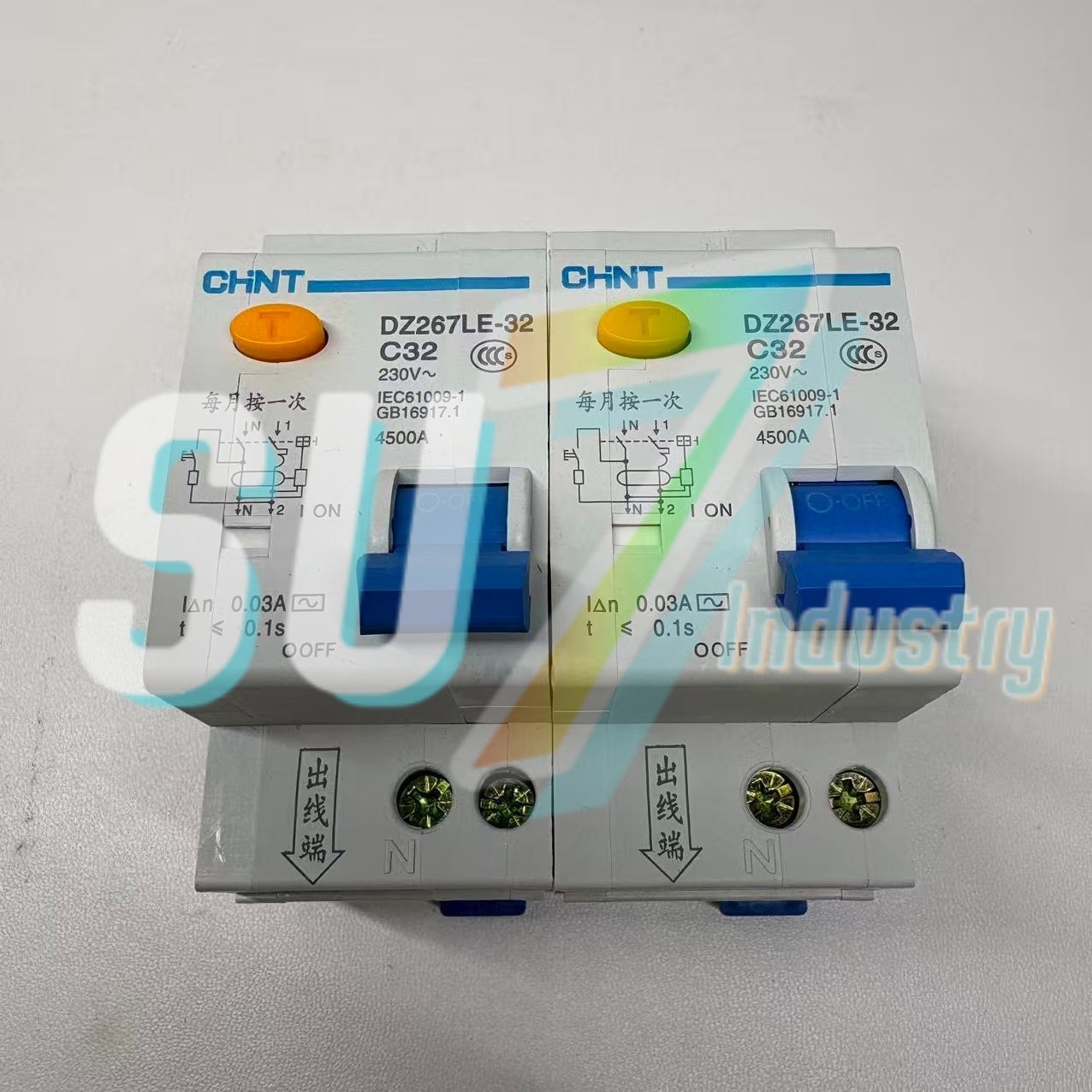 CHINT DZ267LE-32 1P+N C32 Circuit Breaker# 1pcs New In Box