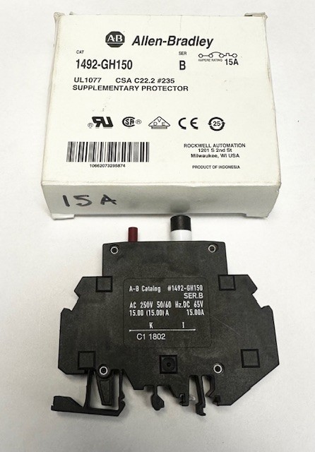 Allen Bradley 1492-GH150 Ser. B 15A Supplementary Protector