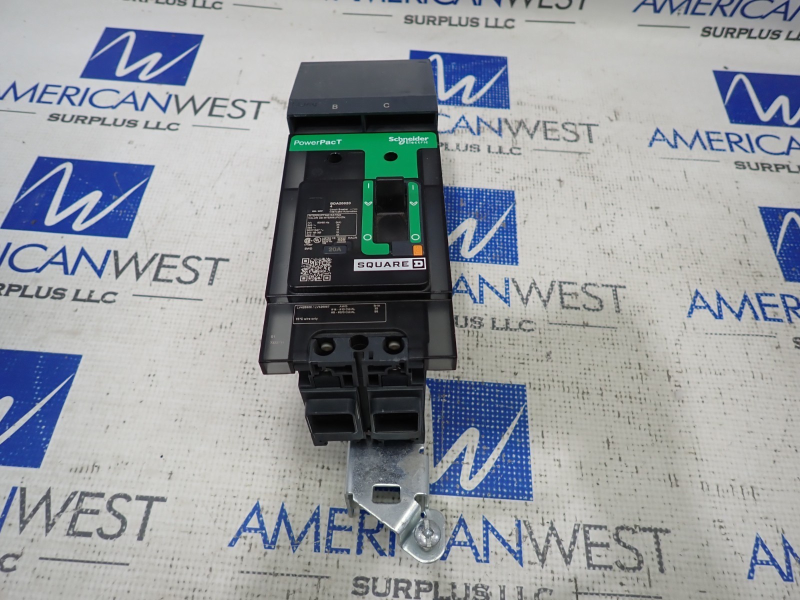 Square D Schneider BDA260204 20 Amp 2 Pole 600V PowerPact I-Line Breaker Tested