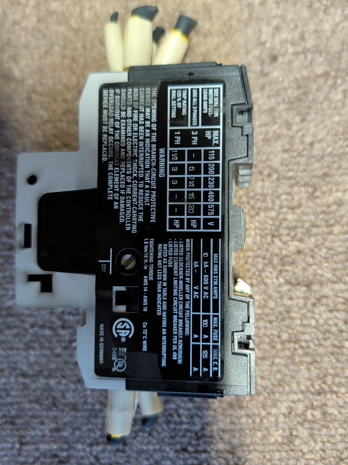 Motor Protective Circuit Breaker PKZM025 For Eaton Moeller PKZM0-25