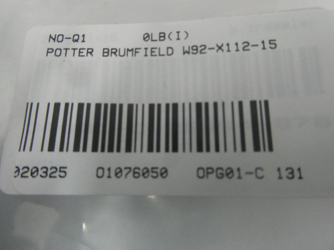 Potter Brumfield W92-X112-15 Miniature Circuit Breaker 2p 15a Amp 277v-ac
