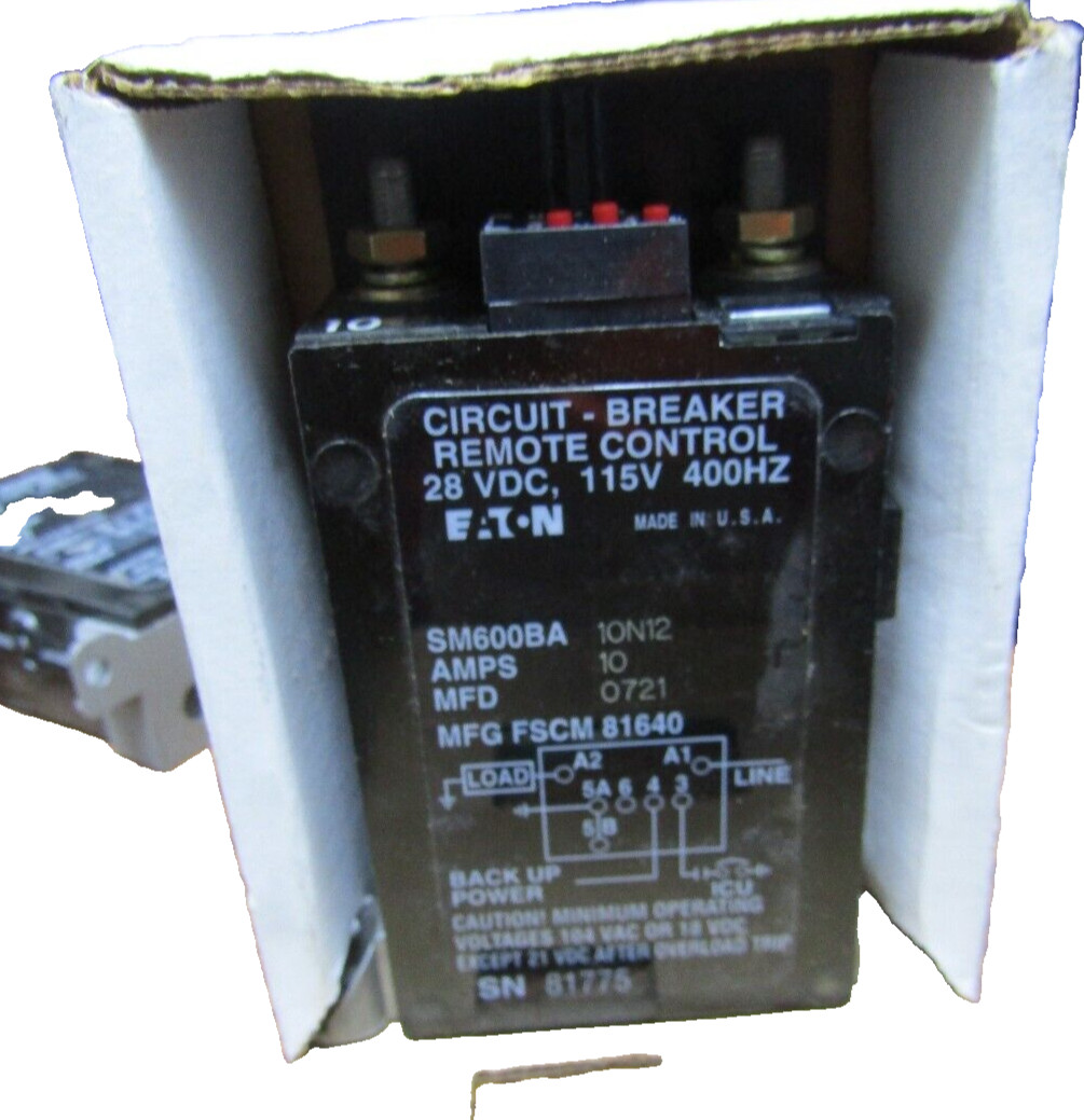 ✌️NEW EATON SM600BA 10N12 CIRCUIT BREAKER REMOTE CONTROL SM600BA10N12 10 AMPS