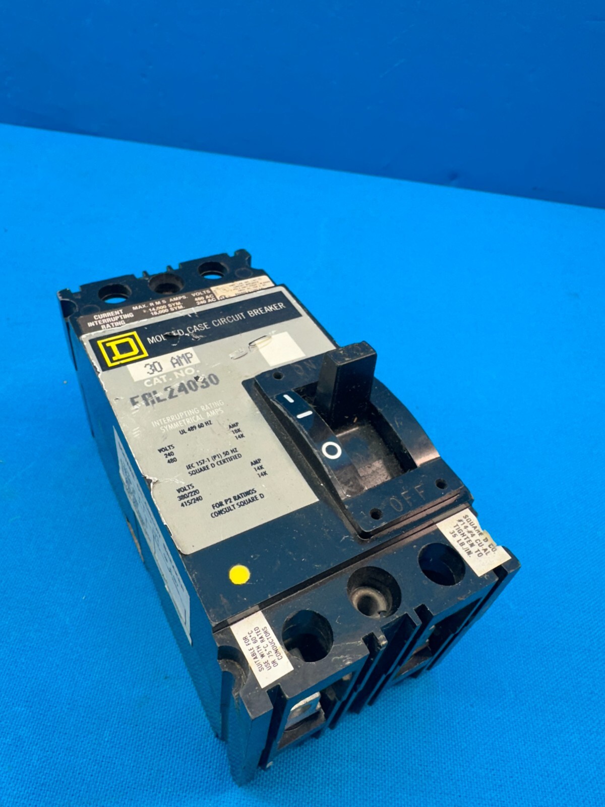 Square D FAL24030 30Amp 480Volts 2-Pole Molded Case Circuit Breaker