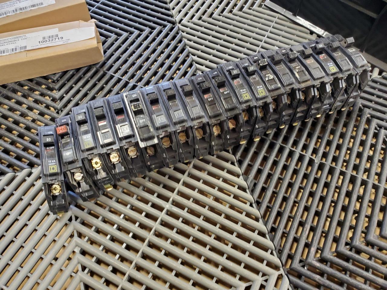 Lot of 15 Square D QOB120 Miniature Circuit Breaker 20A