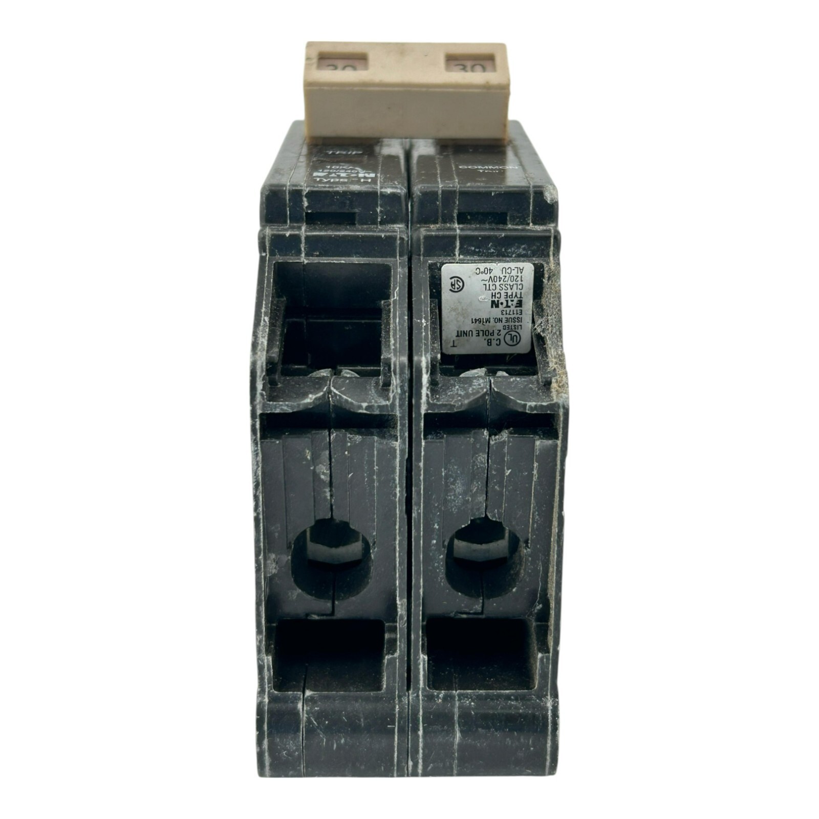 CHIPPED EATON CUTLER HAMMER CHF230 Plug In Breaker 2 Pole 30 Amp 120 240VAC