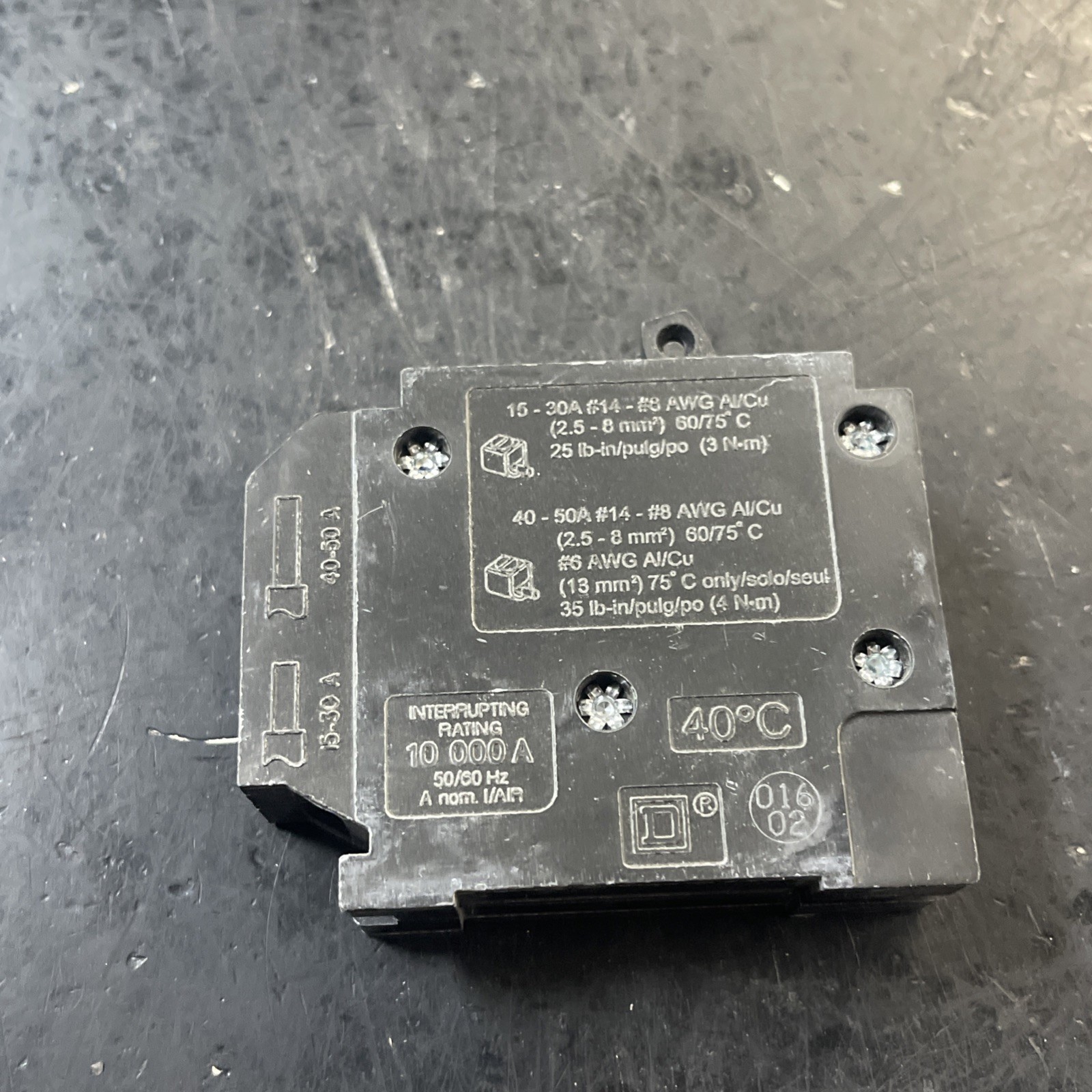 Square D HOMT2020 Homeline 20 amp Twin 1 Pole Tandem Circuit Breaker USED