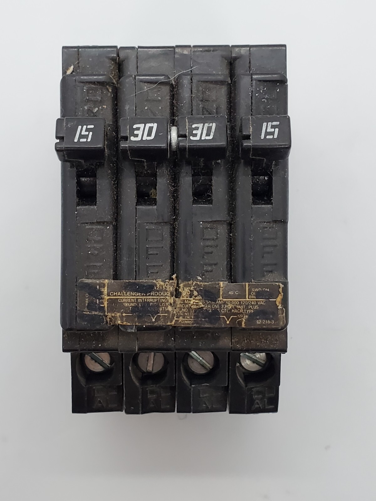 Challenger A215230CT, 2 Pole 15A/30A Quad Breaker