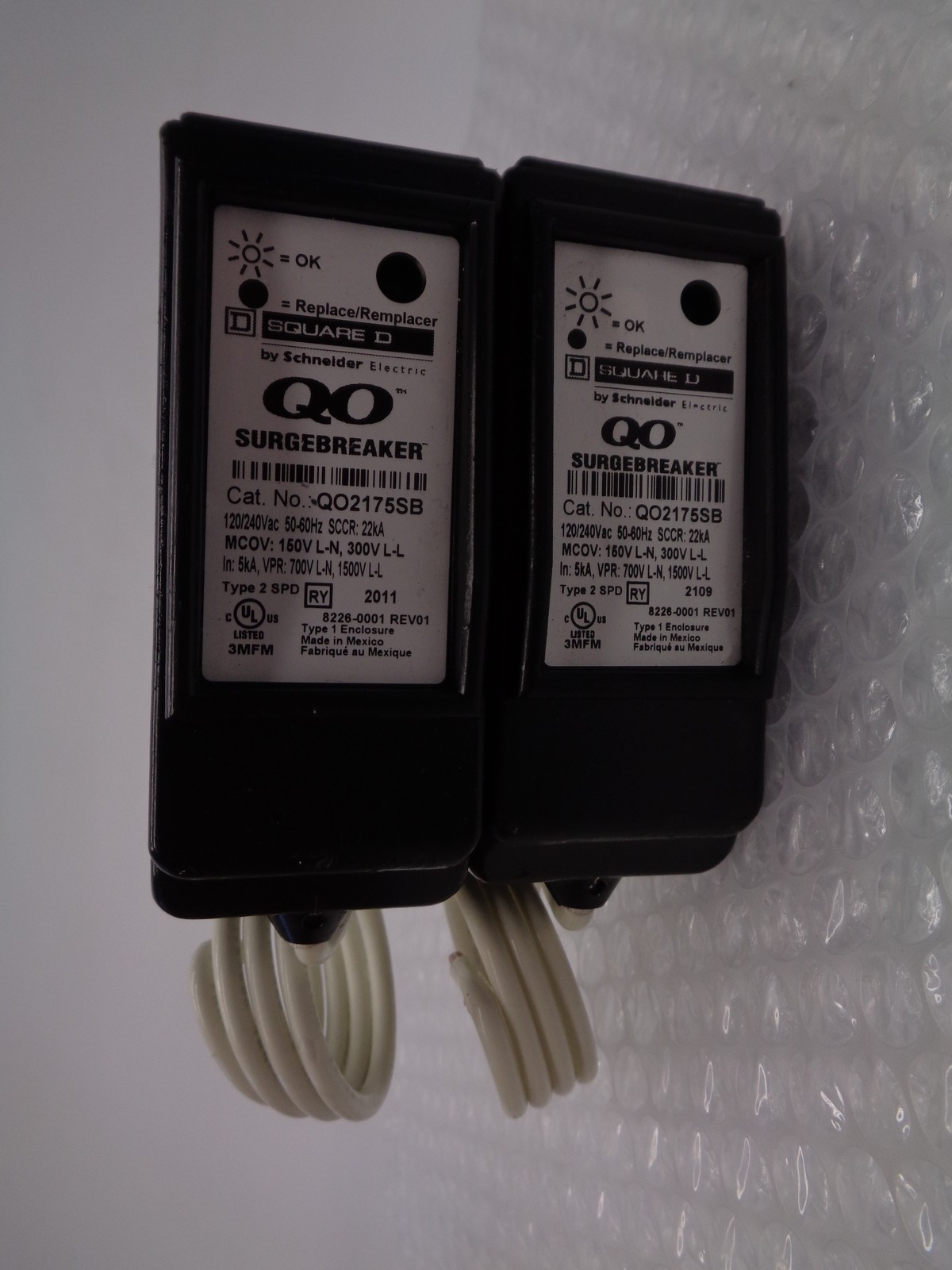 SQUARE D QO2175SB SURGE PROTECTOR LOT OF 2 NSNP