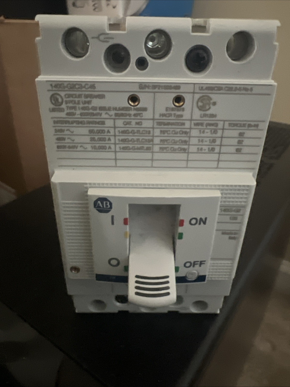 Allen-Bradley Circuit Breaker 140G-G2C3-C45 : 125A Frame Molded Case