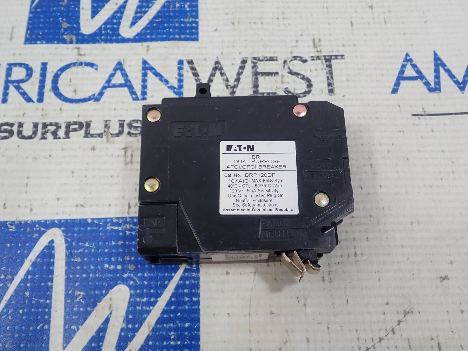 New Eaton BRP120DF 20 Amp 1 Pole 120V AFC/GFCI BR Plug On Breaker