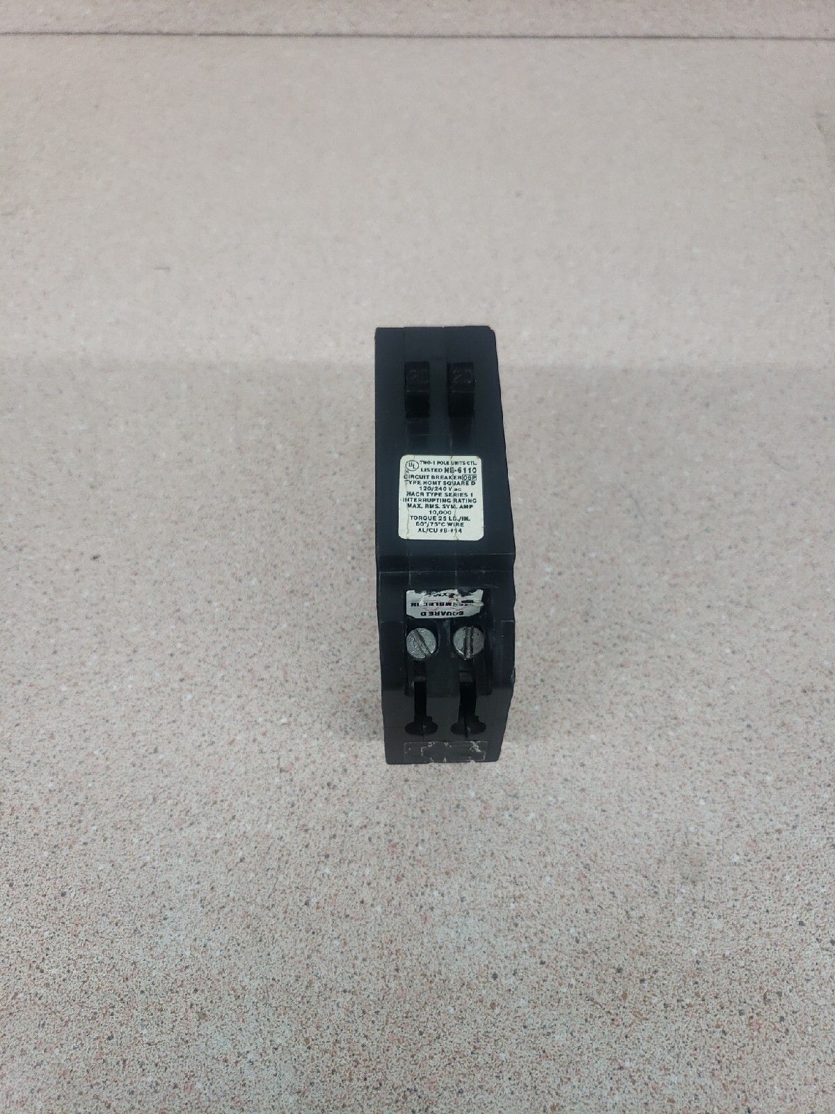 Square D HOMT2020 20/20 Amp 1 Pole 120/240V Tandem Circuit Breaker