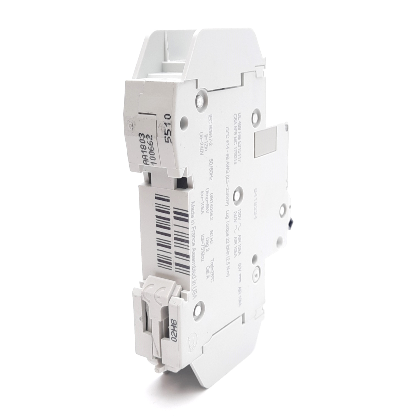 Schneider Electric 60113 Circuit Breaker, C-Curve, 20A 240VAC/60VDC, DIN Rail