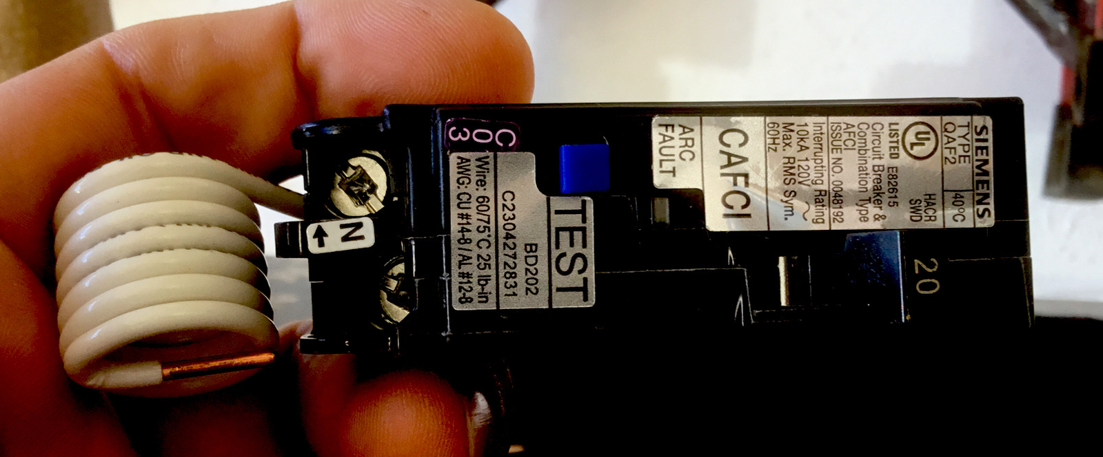 New Circuit Breaker Siemens QF120 QF120A 20 Amp 1 Pole 120V 10kA GFCI @