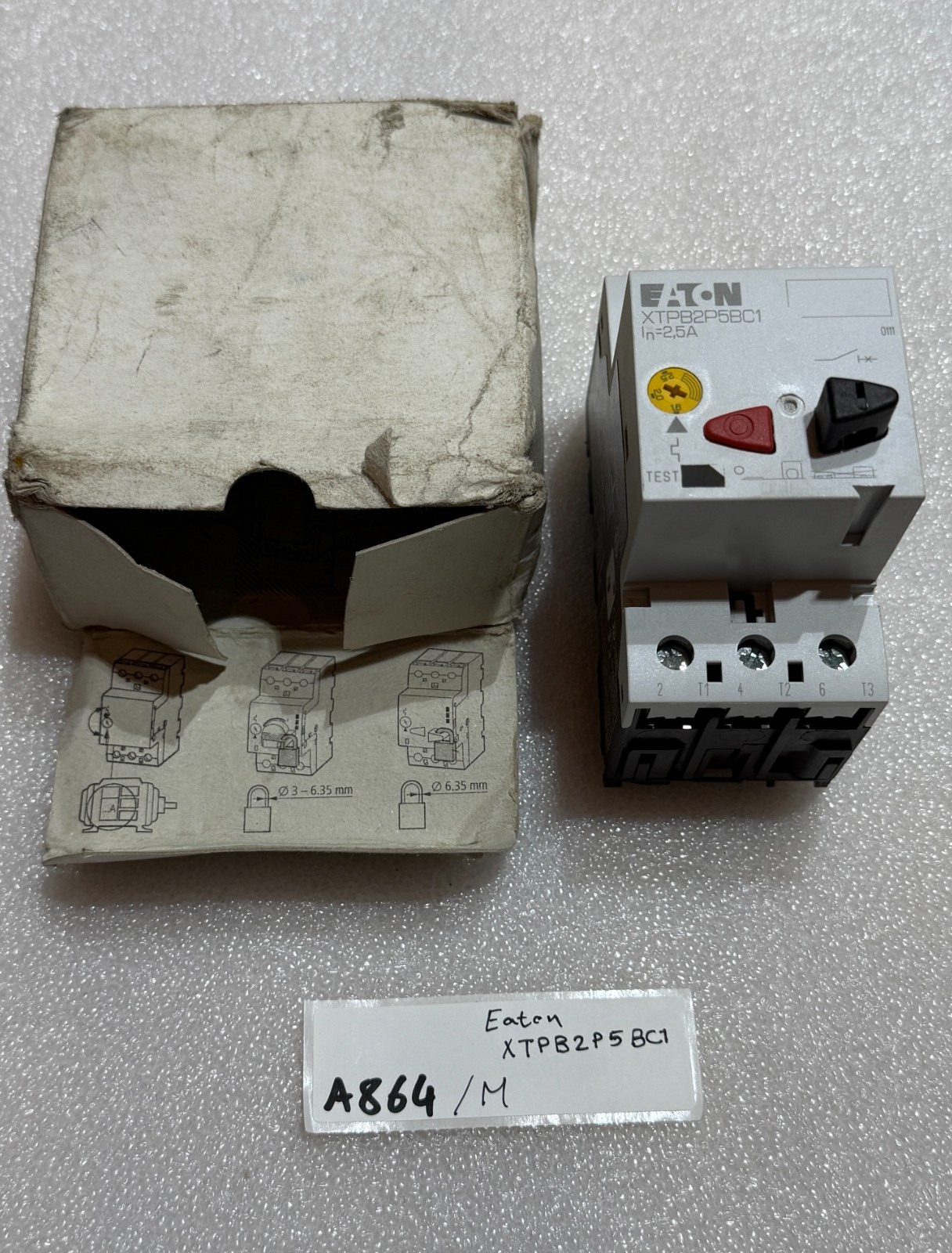Eaton XTPB2P5BC1 Manual Motor Protectors