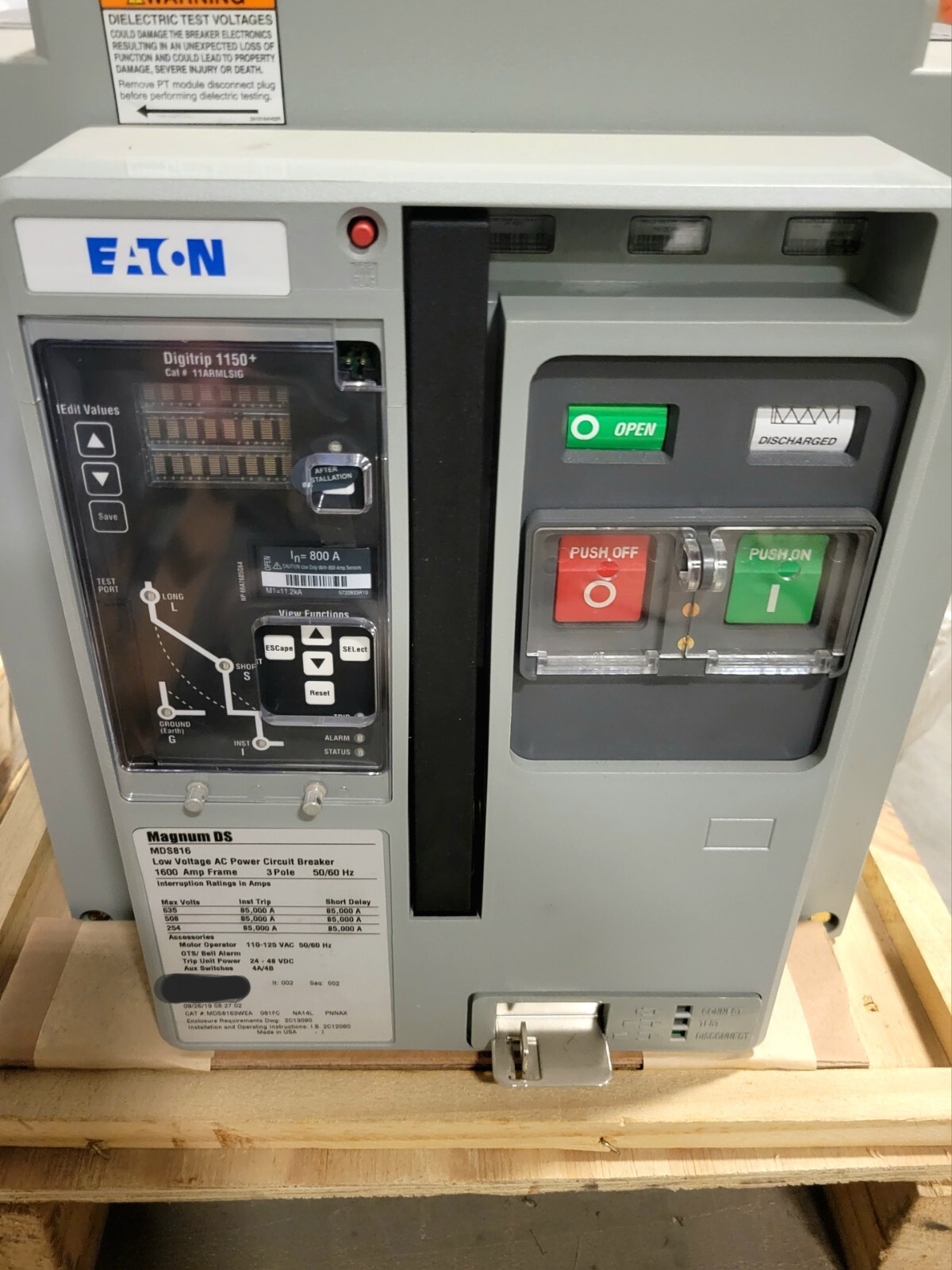 Eaton Magnum DS MDS816 Circuit Breaker 1600 Amp – MDS8163WEA