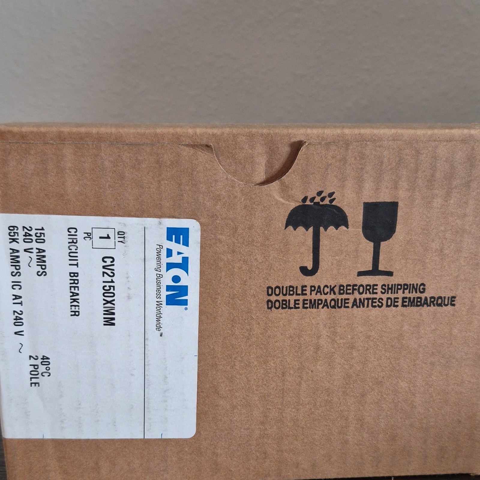 Eaton CV2150XMM 150A 2-Pole 240V AC Circuit Breaker On/Off Switch