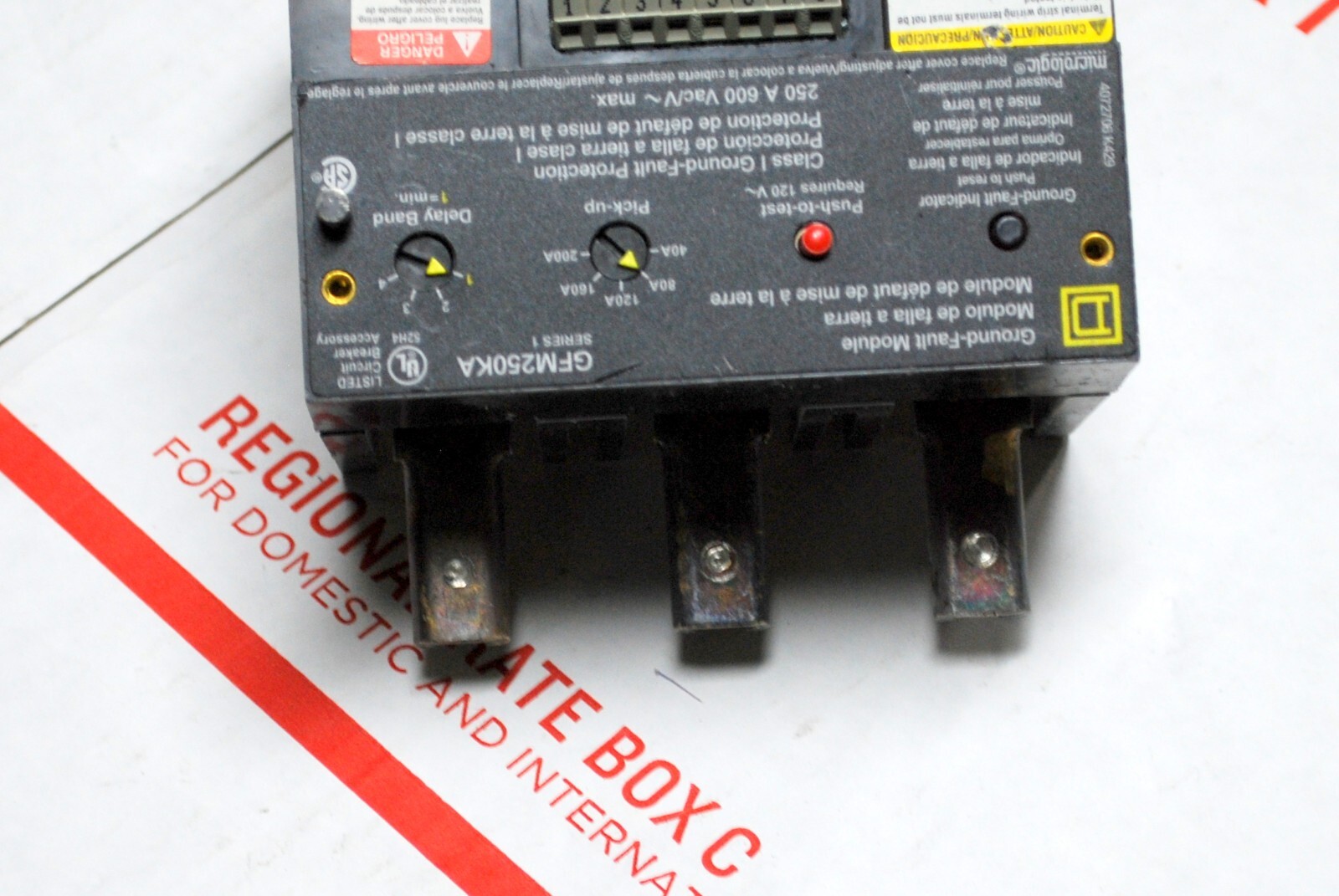 GFM250KA Square D Ground Fault Module For Circuit Breakers 3P Max. 250A 600V