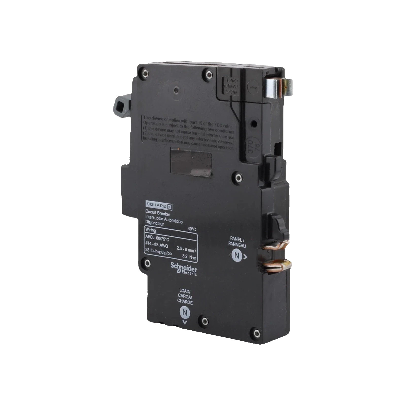 Square D AFCI QO115PAF 15A 1-Pole Combination Arc-Fault Plug-On Neutral Breaker