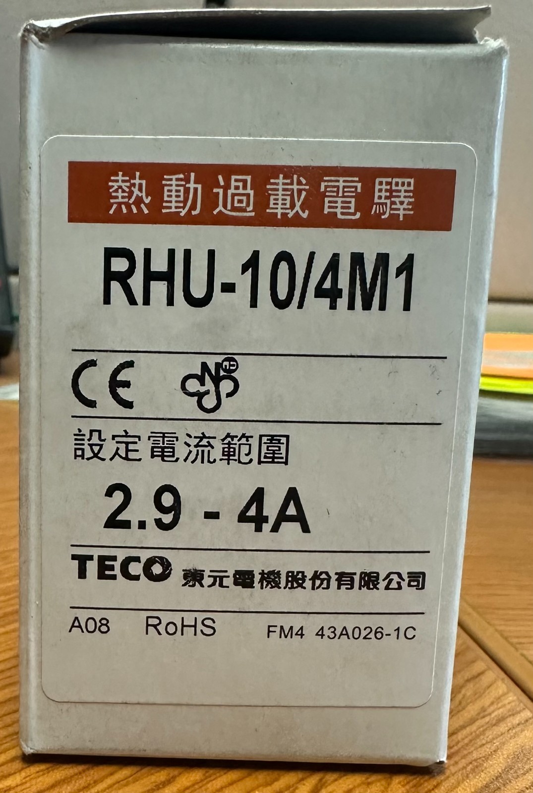 Teco Thermal Overload – RHU-10/4M1 – 3 Pole 2.9 – 4 Amp