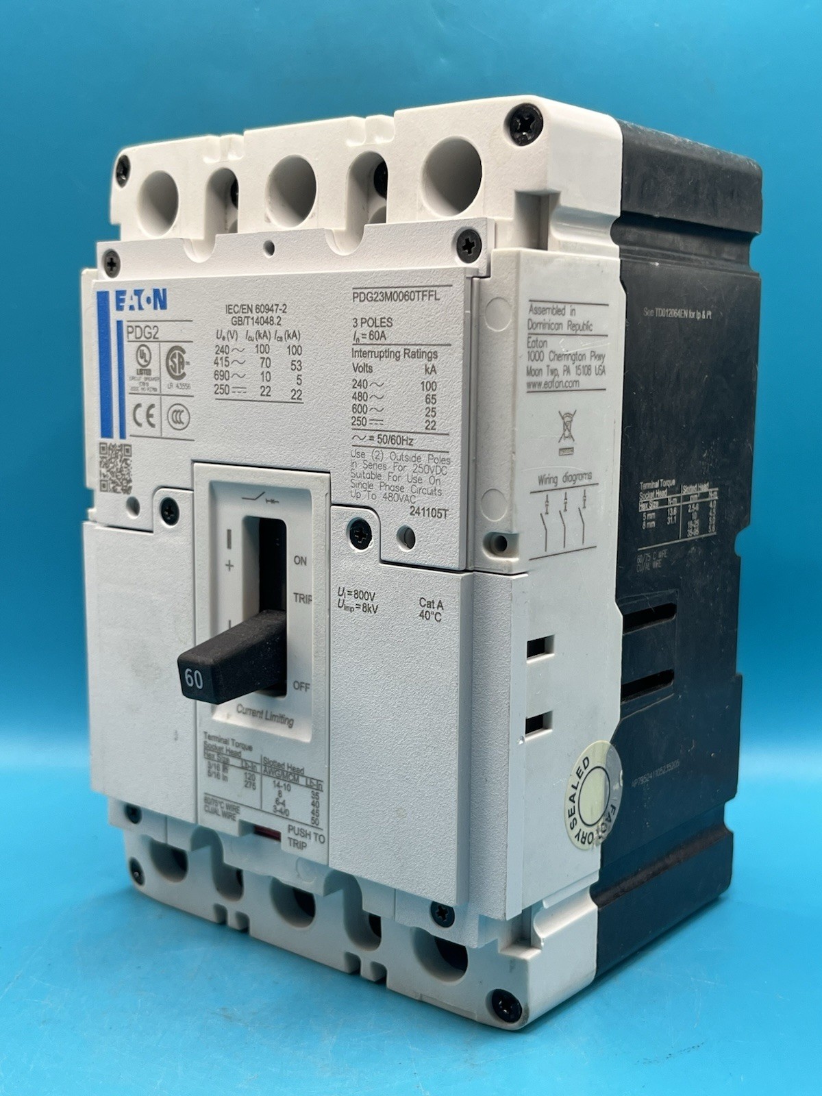 Eaton PDG23M0060TFFL 60 A Circuit Breaker