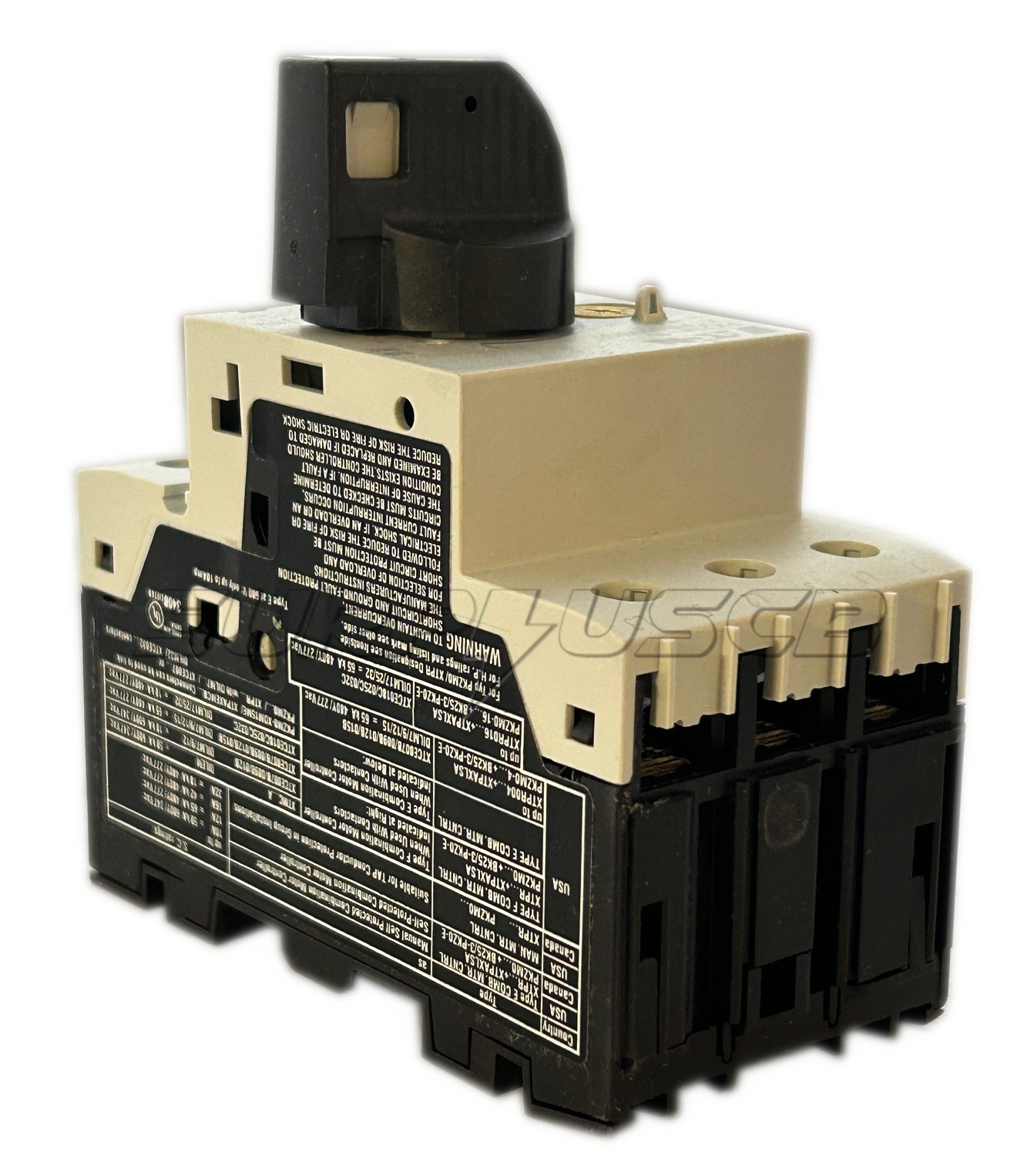 Eaton XTPR012BC1 Manual Motor Protector, IEC, 12A, DIN Rail, 3-Pole, 45mm Frame