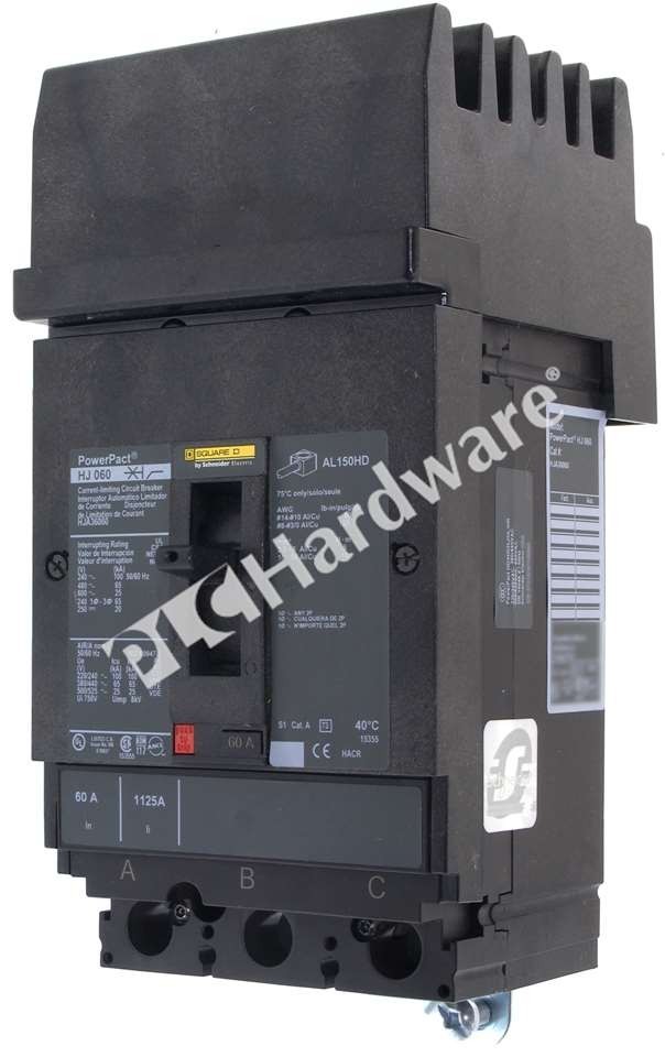 Surplus Open Schneider Electric HJA36060 Square D PowerPact Circuit Breaker 60A