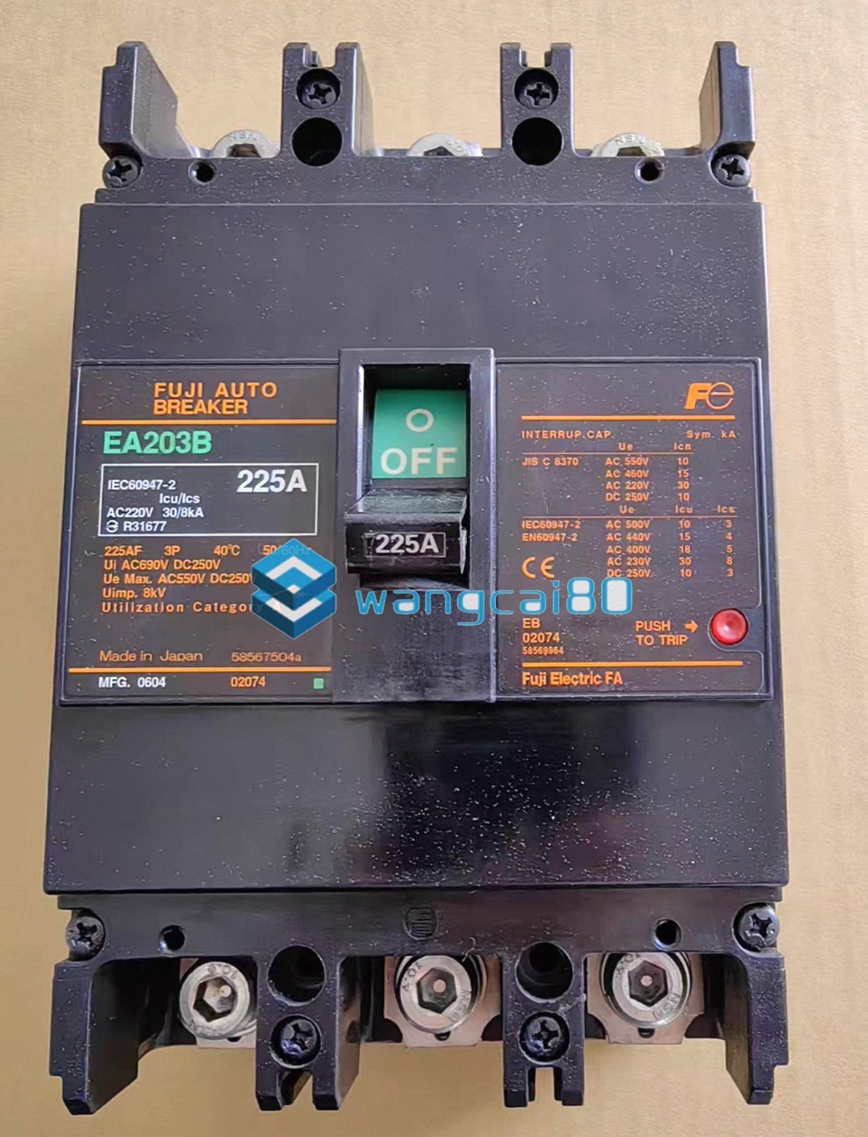 1Pcs New FUJI EA203B 225A Industrial Automation Auto Circuit Breaker