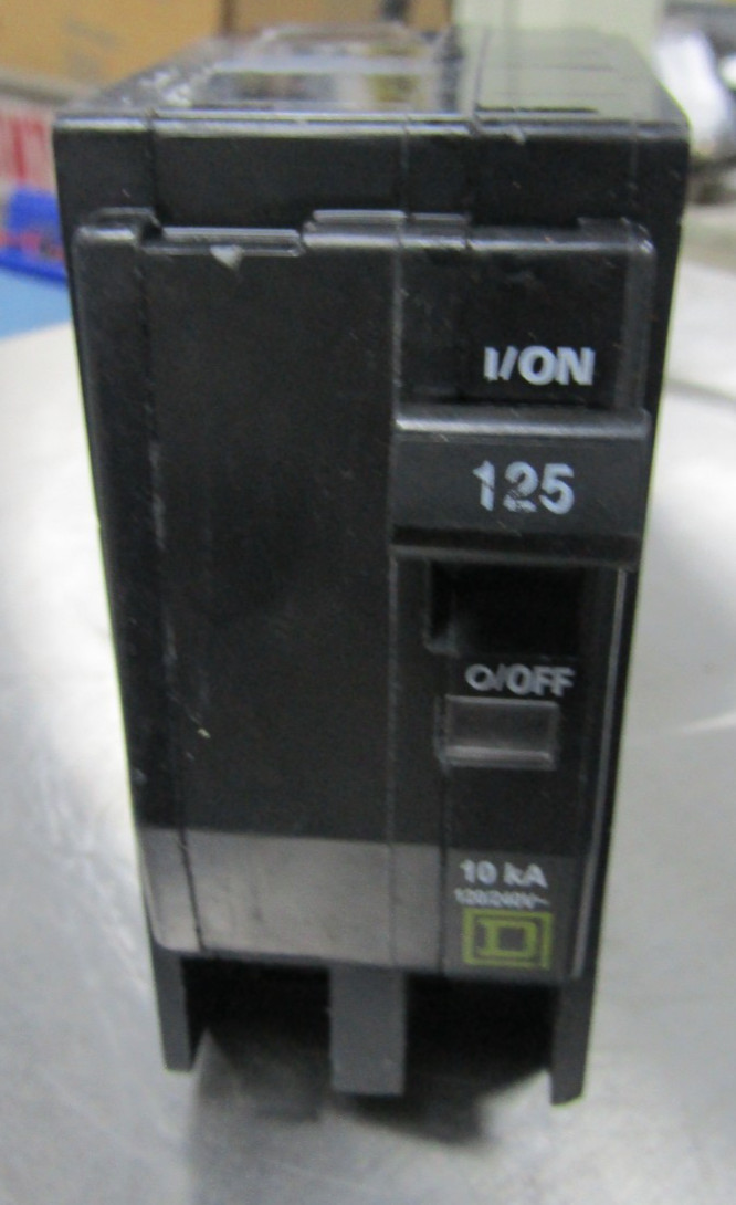 😍 SQUARE D 125 AMP CIRCUIT BREAKER 120/240V 2 POLES 10KA QO2125