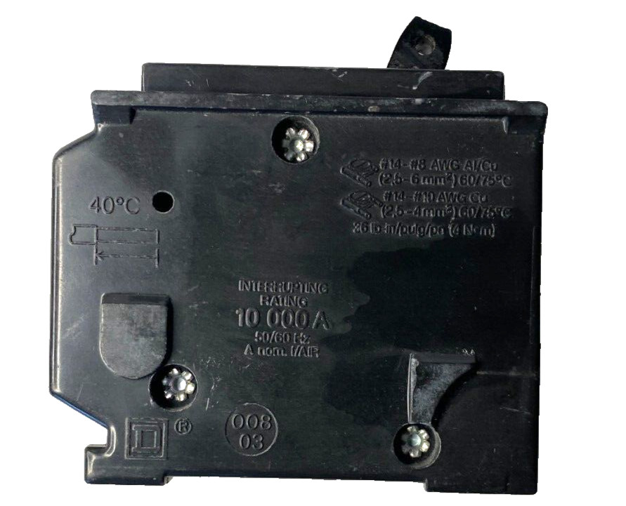 30A Square D Circuit Breaker 30 Amp 1-Pole HOM130 10ka 120/240 HACR Type