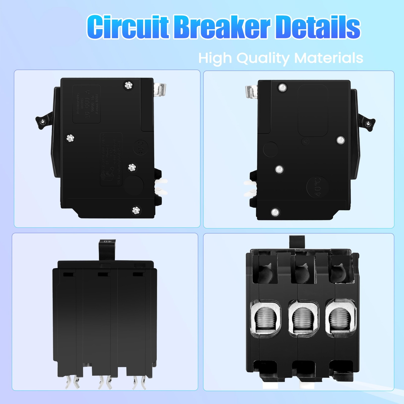 50Amp 3-Pole Circuit Breaker for QO350CP,Compatible with SD QO Load Center, CSED