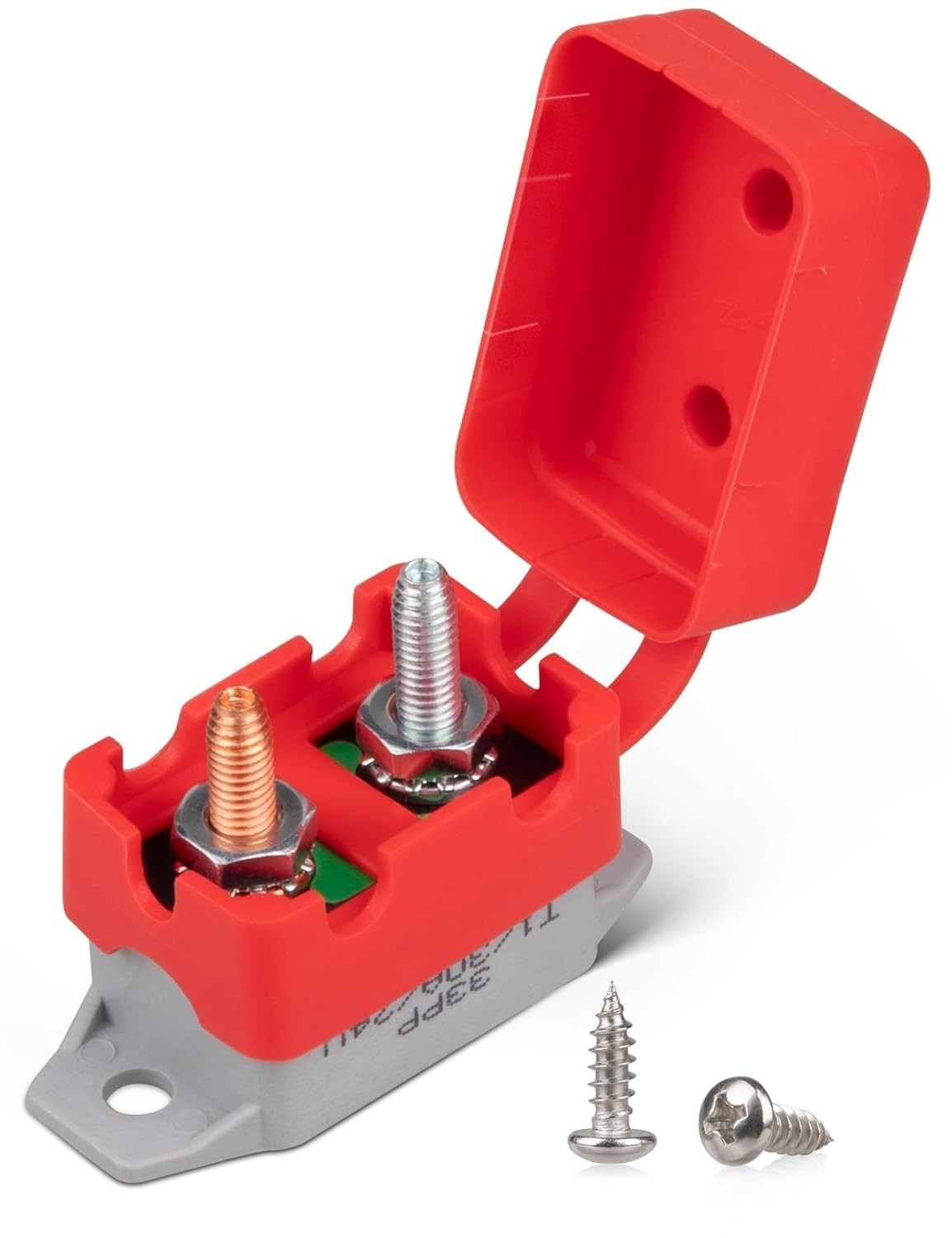 30Amp Automatic Reset Circuit Breaker with Cover, DC 12V-24V Nylon Insulated …