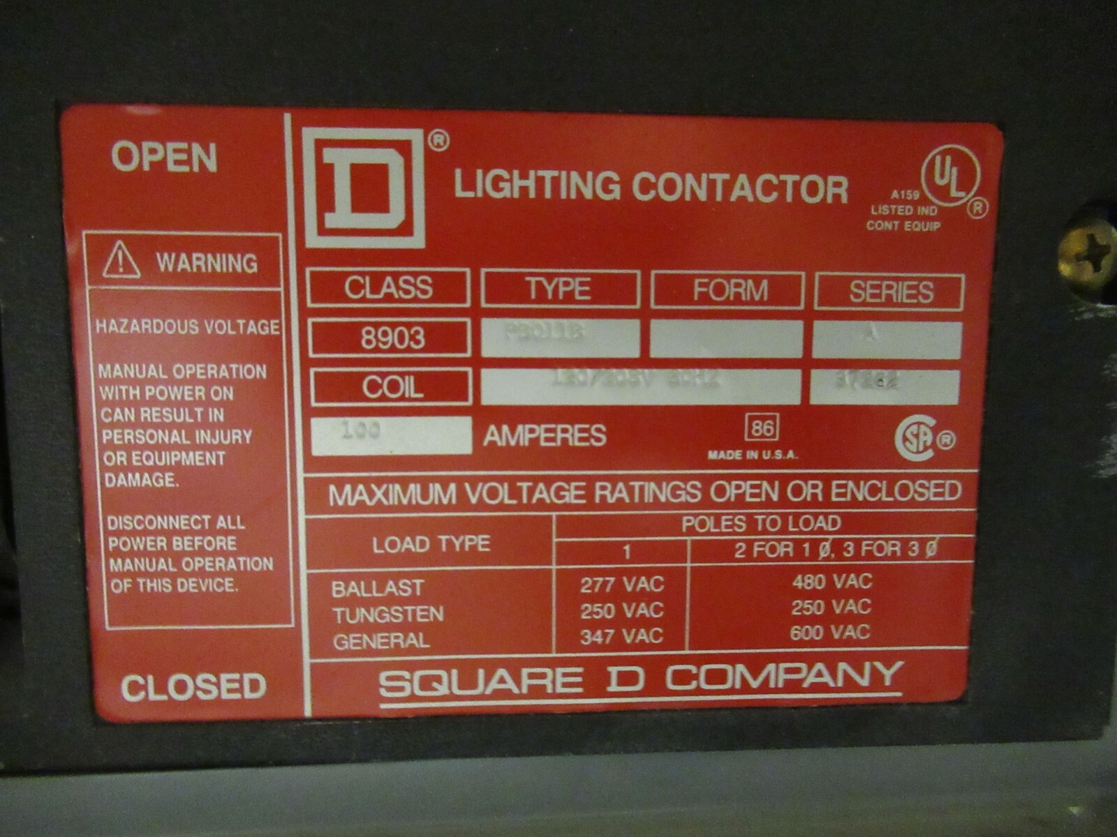 Square D NQOD Panelboard Q2L3175 MainBreaker 120/208V 3P4W CU Split Bus LC E301