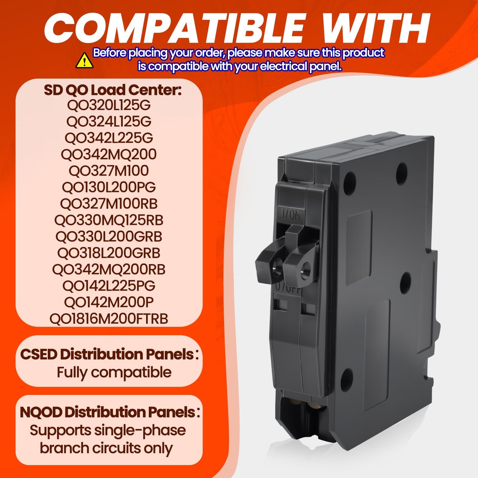 20A Tandem Mini Circuit Breaker 2 Pole 120/240VAC, Compatible with Load Centers