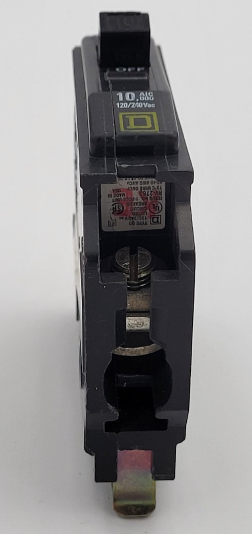 Square D QO110 10A (1) & QO140 40A (2) 1-Pole Circuit Breaker (Lot of 3) USED