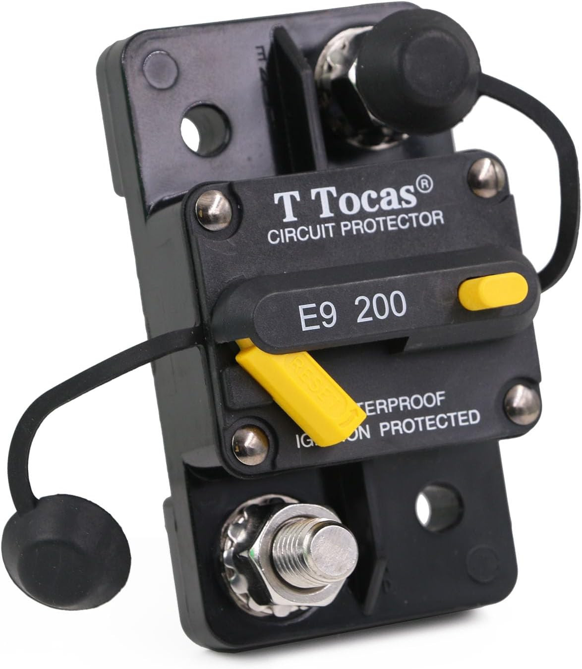 Hi-Amp 3/8″ Studs 200A Circuit Breaker Switchable with Manual Reset | 12V – 48V