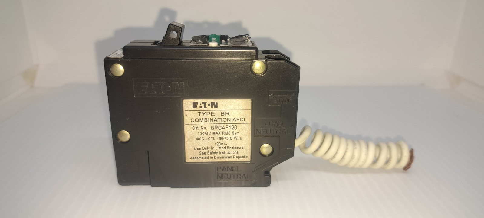 Eaton BRCAF120 20 Amp 1 Pole 120V Combination AFCI Type BR Circuit Breaker